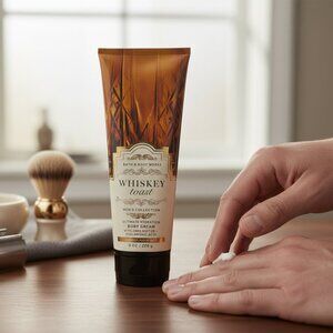 Bath & Body Works Mens Whiskey Toast Hydration Body Cream 8 Oz